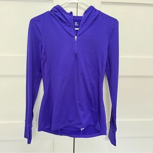 gap fit half zip running hoodie ultra purple size small